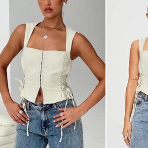 princess polly myrein top beige